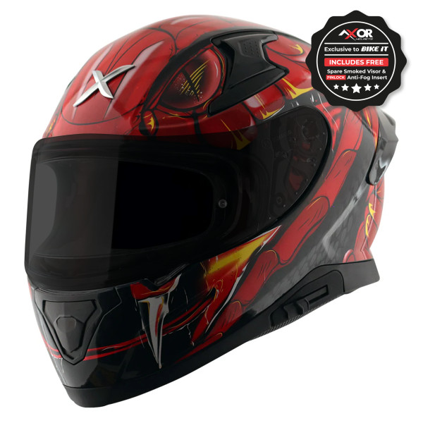 Axor Axor apex full face helmet - venomous gloss black red  - medium
